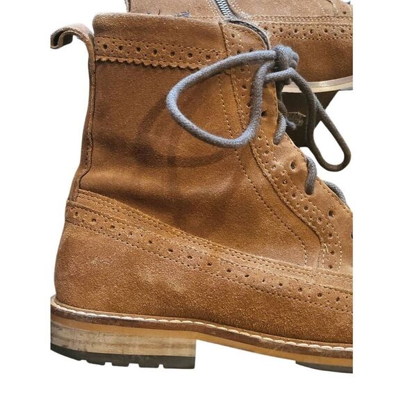 Crevo Boots Men's 8.5 Chestnut Brown Walkins Leather Wingtip Lace Up - Picture 3 of 6